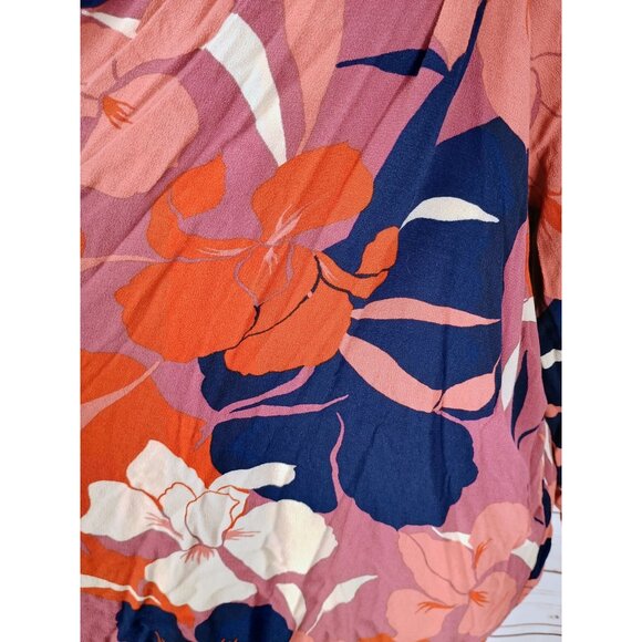 Terra & Sky Women's Plus Size Woven Top Smocked‎ Cuffs Size 3X - Picture 4 of 7